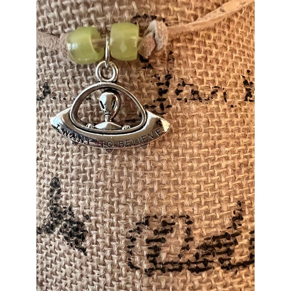 Alien on a Trip Choker Necklace with Glow in the Dark Beads - Picture 12 of 14